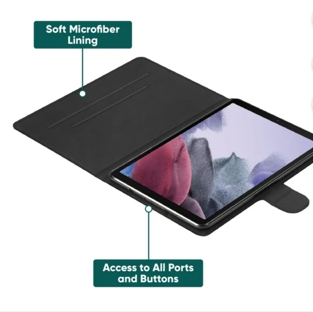 onn. Tablet Folio Case for Samsung Galaxy Tab A7 Lite 8.7" - Blue - Picture 7 of 9